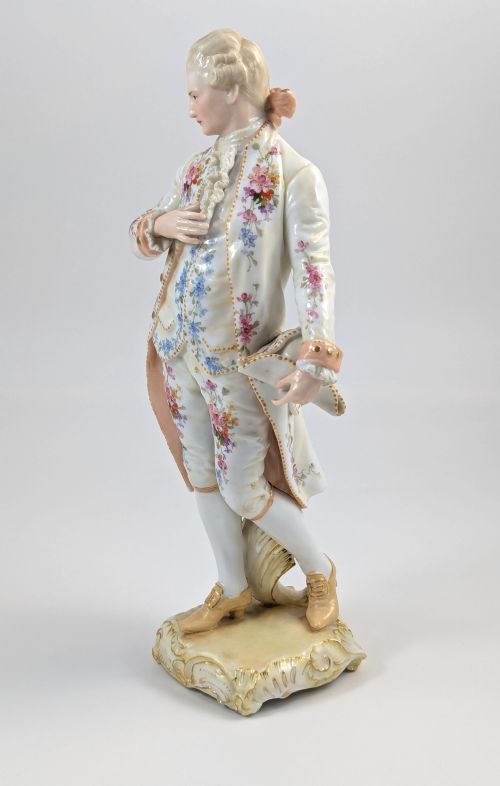 fig 2. Christian Nonne of Geisshübel, Antique Porcelain Figure of a Young Man, 19th Century
