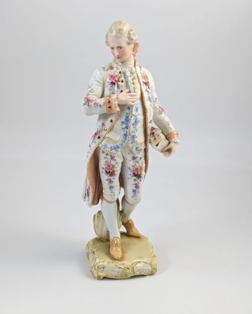 fig 3. Christian Nonne of Geisshübel, Antique Porcelain Figure of a Young Man, 19th Century