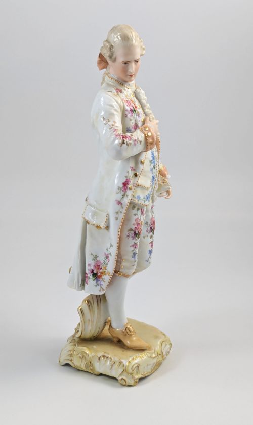 fig 7. Christian Nonne of Geisshübel, Antique Porcelain Figure of a Young Man, 19th Century