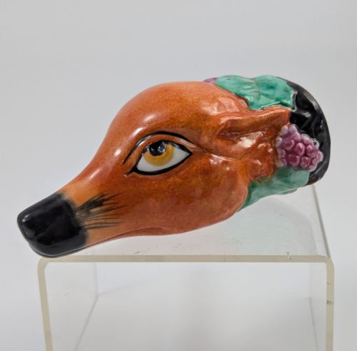 fig 2. Rare Royal Staffordshire Porcelain Stirrup Cup, circa 1820-1840