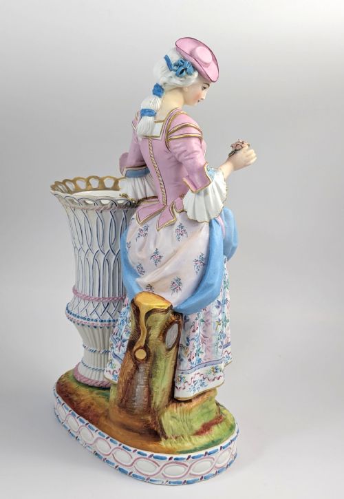 ANTIQUE VION ET BAURY STYLE BISQUE PORCELAIN VASE 19TH CENTURY - ADDITIONAL PHOTO 5