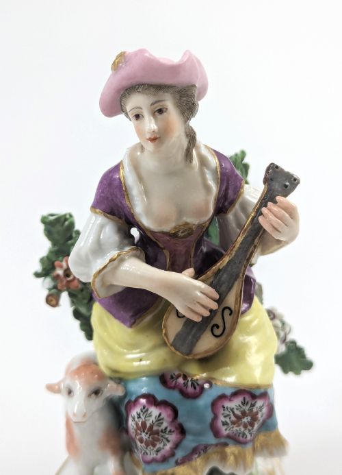 DRESDEN GERMANY AFTER DERBY FIGURINES SHEPHERD AND SHEPHERDESS 19TH CENTURY - ADDITIONAL PHOTO 8