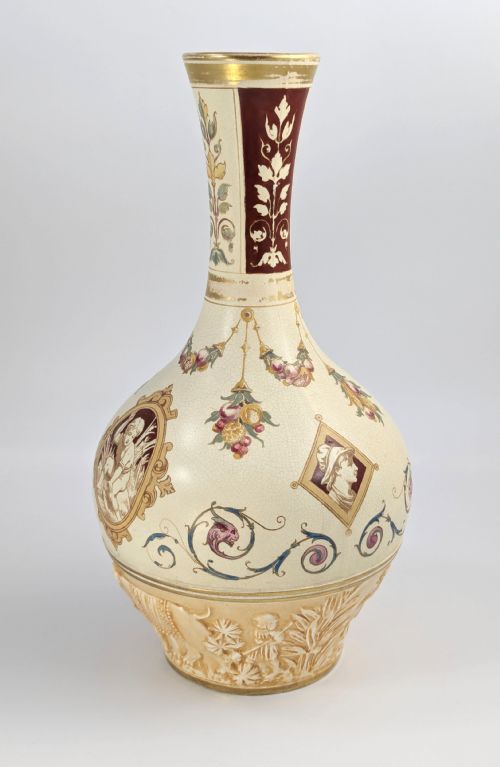 WEDGWOOD ANTIQUE PERSIAN STYLE ORIENTAL VASE THOMAS ALLEN DESIGN 1887 - ADDITIONAL PHOTO 1