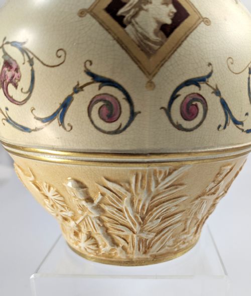 WEDGWOOD ANTIQUE PERSIAN STYLE ORIENTAL VASE THOMAS ALLEN DESIGN 1887 - ADDITIONAL PHOTO 13