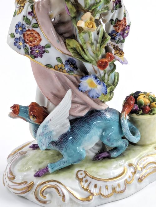 DRESDEN PORCELAIN ANTIQUE CANDELABRA AUSTRALIA ALLEGORICAL FIGURE C 18431883 ATTR HELENA WOLFSOHN - ADDITIONAL PHOTO 9