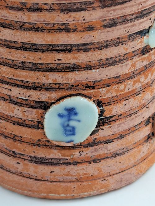 SUMIDA GAWA JAPANESE VASE WITH CHILD FIGURE OXBLOOD GLAZE SIGNED HIROSHI C 1900 - ADDITIONAL PHOTO 8