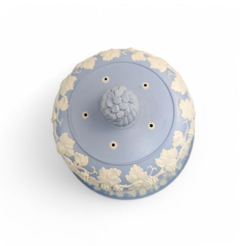 fig 5. Wedgwood Style Blue And White Jasperware Large Cheese Dome And Stand, 19th Century