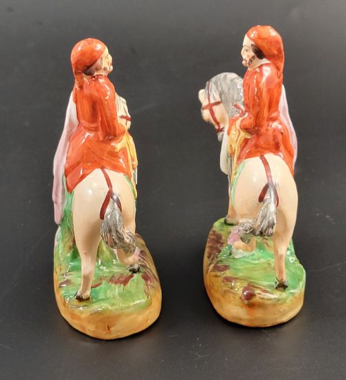 fig 1. Staffordshire Porcelain Figures of Omar Pasha on Horseback, England c. 1850