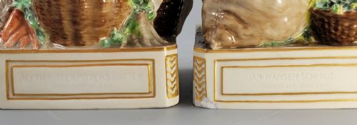 PAIR OF ROYAL COPENHAGEN PORCELAIN FIGURES AMAGER MANS AND WOMANS MARKET COSTUMES 12102 12103 - ADDITIONAL PHOTO 14