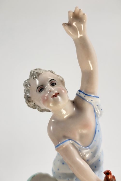 PAIR OF GERMAN PORCELAIN SWEETMEAT FIGURES ATTRIBUTED TO VOLKSTEDT 19TH CENTURY - ADDITIONAL PHOTO 11