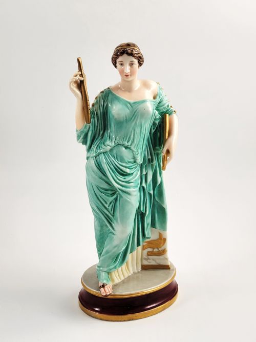 fig 1. Royal Worcester Porcelain Figure of Aphrodite, Dated 1867, Sea-Green Robe