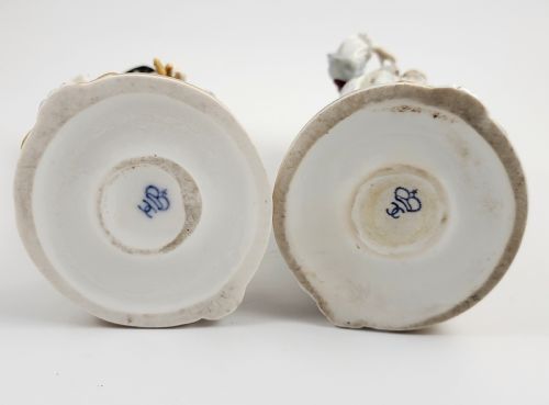 LUDWIGSBURG PORCELAIN PAIR OF FIGURES MUSKETEER AND LADY C 17581793 - ADDITIONAL PHOTO 5