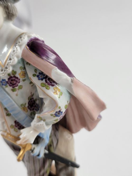 LUDWIGSBURG PORCELAIN PAIR OF FIGURES MUSKETEER AND LADY C 17581793 - ADDITIONAL PHOTO 11