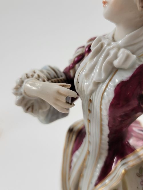 LUDWIGSBURG PORCELAIN PAIR OF FIGURES MUSKETEER AND LADY C 17581793 - ADDITIONAL PHOTO 13