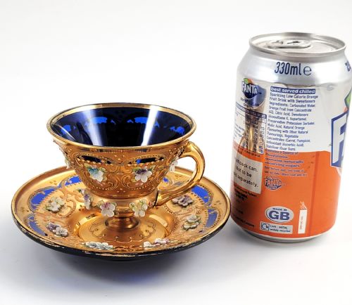 ANTIQUE BOHEMIAN TEA SET BY MOSER HANDGILDED AND ENAMELLED CIRCA 1890 - ADDITIONAL PHOTO 15