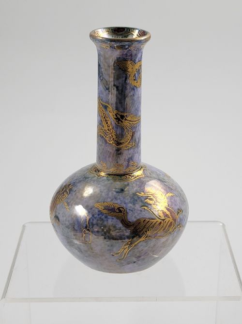 fig 1. Makeig-Jones Wedgwood Lustre Vase, Lung Ma, Violet Iridescent, c.1915