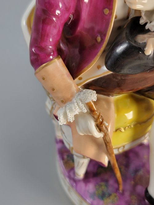 VOLKSTEDT PORCELAIN GROUP LE TOILETTE C 1915 GERMAN SALON PORCELAIN - ADDITIONAL PHOTO 15