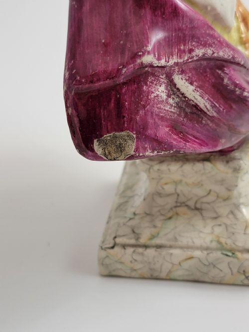 STAFFORDSHIRE POTTERY BUST OF WILLIAM SHAKESPEARE ENGLAND C1800 - ADDITIONAL PHOTO 4