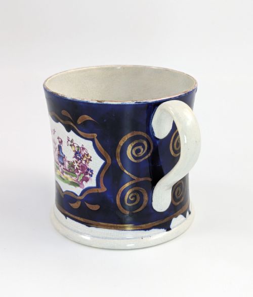 fig 1. Early 19th Century Staffordshire Pearlware Loving Cup, Chinoiserie, c.1820