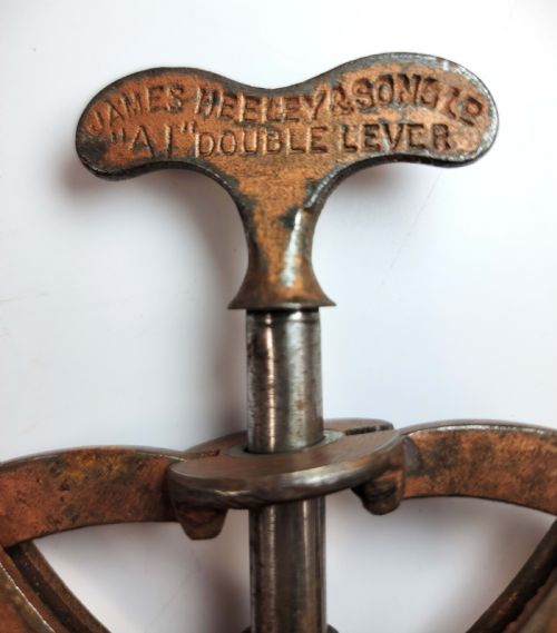 fig 1. Giant Heeley “A1” Double Lever Corkscrew c.1900, 16.2cm, 257g