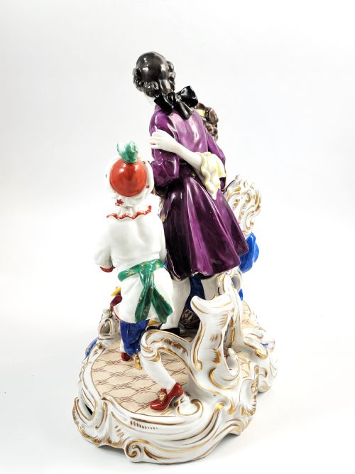 fig 2. Large Volkstedt Porcelain Group, Schwarzburger Werkstätten, Moorish Page Boy, Signed H. Meisel, c.1920