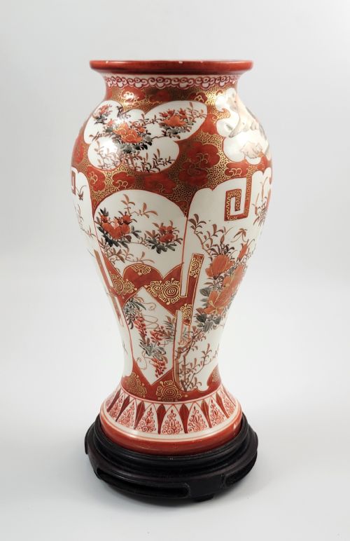 RARE KUTANI VASE BY KINRIN WORKSHOP KAGA JAPAN C 1890 - ADDITIONAL PHOTO 2