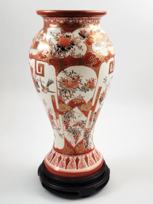 RARE KUTANI VASE BY KINRIN WORKSHOP KAGA JAPAN C 1890 - ADDITIONAL PHOTO 5