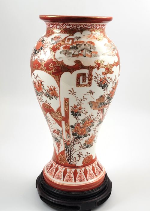 RARE KUTANI VASE BY KINRIN WORKSHOP KAGA JAPAN C 1890 - ADDITIONAL PHOTO 6