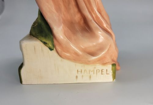 RARE PAIR EICHWALD ROYAL DUX PORCELAIN FIGURES 1905 SIGNED BY ALOIS HAMPEL EARLY NUMBERED MODELS MUSEUM QUALITY - ADDITIONAL PHOTO 10