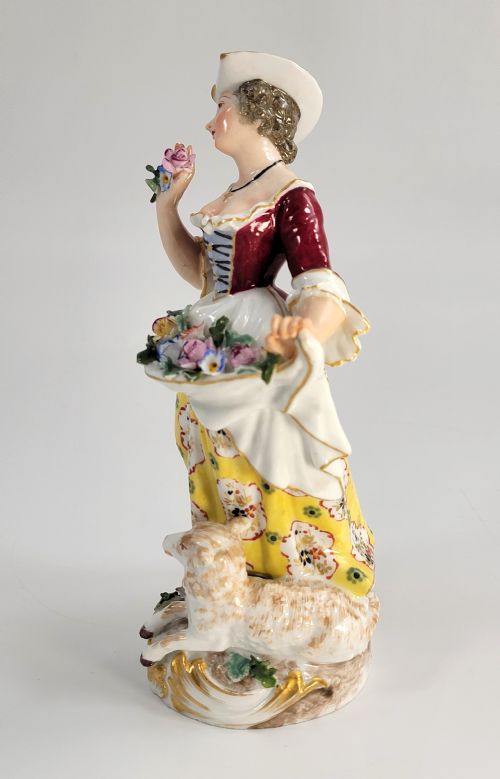 19THCENTURY GERMAN PORCELAIN PASTORAL FIGURE CHELSEADERBY STYLE - ADDITIONAL PHOTO 1