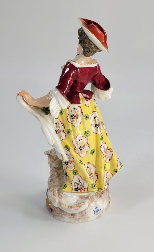 19THCENTURY GERMAN PORCELAIN PASTORAL FIGURE CHELSEADERBY STYLE - ADDITIONAL PHOTO 2