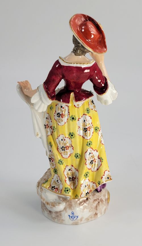 19THCENTURY GERMAN PORCELAIN PASTORAL FIGURE CHELSEADERBY STYLE - ADDITIONAL PHOTO 4