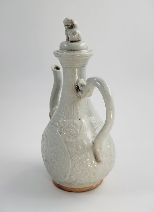 fig 2. Rare Song Dynasty Lidded Ewer, Dragon Relief, Complete, China c.12thC, Museum Analogue