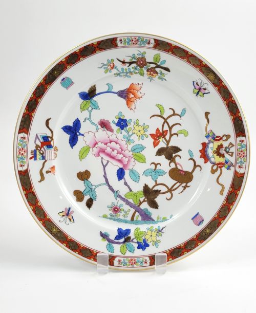 Antique Herend Hungary Porcelain Plate, “Shanghai” Pattern, Hand Painted, 20th Century, 25.5cm
