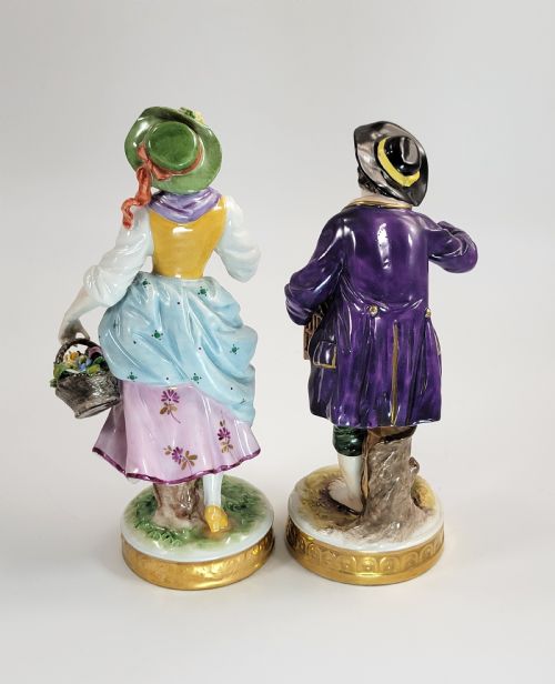 fig 2. Early 20th Century German Porcelain Pair by Oldest Volkstedt Factory