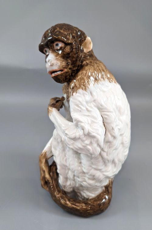 fig 1. A Museum-Quality & Provocative Meissen Porcelain Monkey,