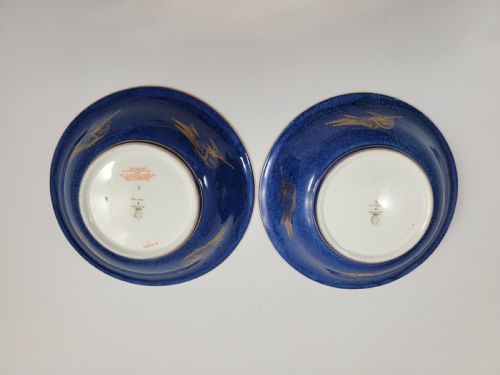 fig 1. Daisy Makeig-Jones Wedgwood Blue Lustre Pair of Owl Bowls, c.1915