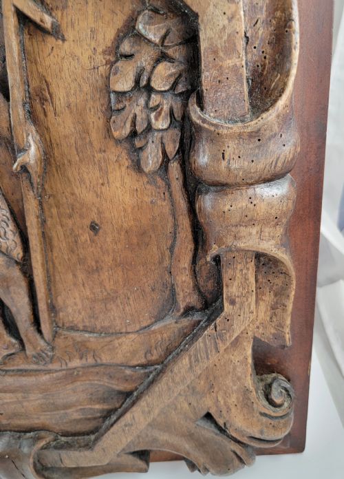fig 4. A Monumental French Baroque Walnut Panel, The Baptism of Christ, 17th Century