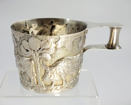 Antique Sterling Silver Vaphio Cup, Nathan & Hayes, Chester 1900