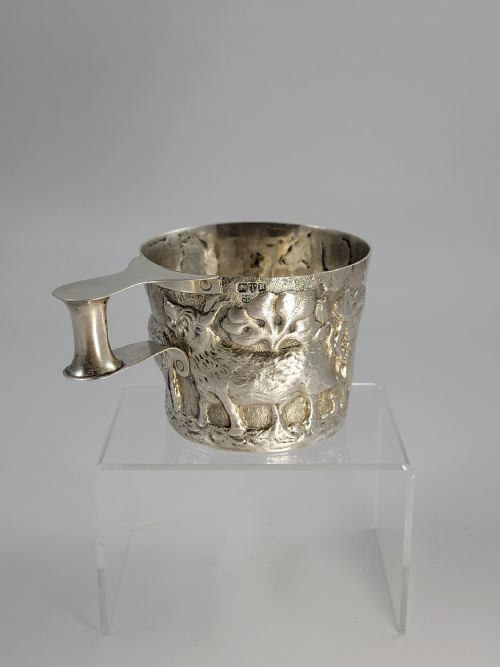 fig 3. Antique Sterling Silver Vaphio Cup, Nathan & Hayes, Chester 1900