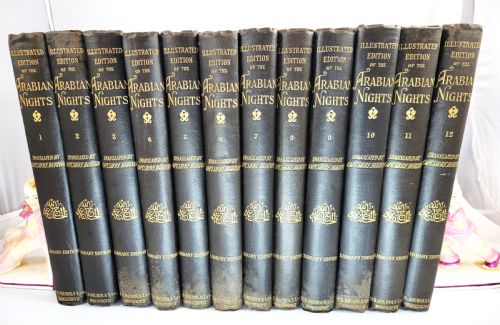 fig 1. Burton “Arabian Nights” 1897 H.S. Nichols Library Edition 12 vols Illustrated