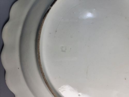 fig 2. Rare Worcester Fluted Plate, “Dragon in Compartments” Pattern c.1770