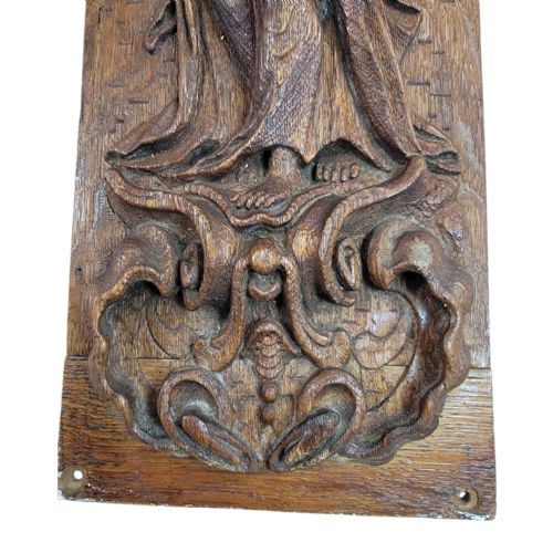 A FINE FLEMISH OR GERMAN HIGH BAROQUE CARVED OAK PANEL ALLEGORY OF FAITH LATE 17TH CENTURY - ADDITIONAL PHOTO 4