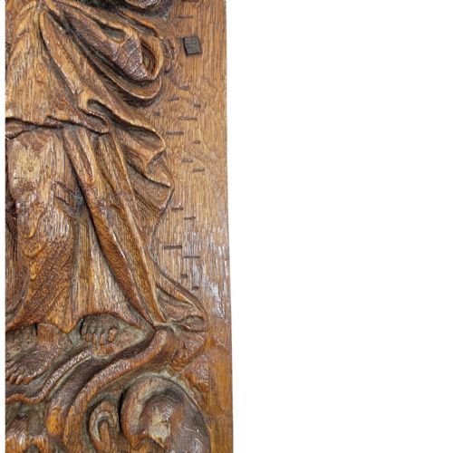 A FINE FLEMISH OR GERMAN HIGH BAROQUE CARVED OAK PANEL ALLEGORY OF FAITH LATE 17TH CENTURY - ADDITIONAL PHOTO 6