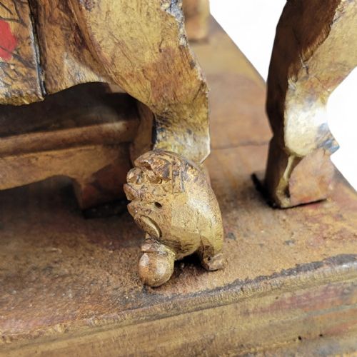 EARLY CHINESE TEMPLE FIGURE OF A CIVIL OFFICIAL GILT POLYCHROME WOOD SOUTH CHINA C1650 LATE MING EARLY QING - ADDITIONAL PHOTO 27