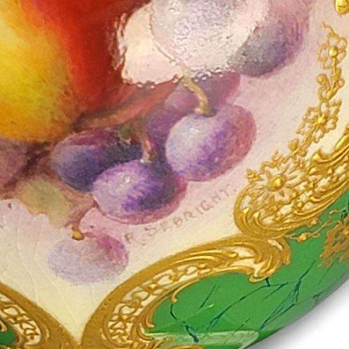 fig 2. Pair of Royal Worcester “Fallen Fruits” Ewers by R. Seabright, 1908