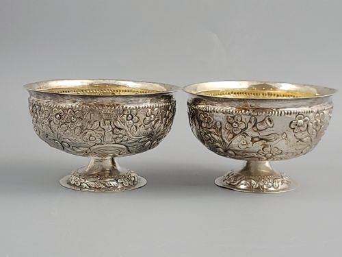 fig 1. Pair of Burmese high-grade silver bowls, Mandalay, c.1900