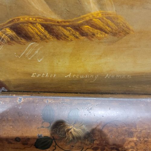 A MASTERPIECE OF VICTORIAN TOLEWARE ESTHER ACCUSING HAMAN ATTRIBUTED TO H MEESON - ADDITIONAL PHOTO 2