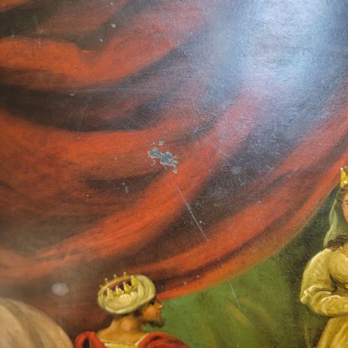 A MASTERPIECE OF VICTORIAN TOLEWARE ESTHER ACCUSING HAMAN ATTRIBUTED TO H MEESON - ADDITIONAL PHOTO 8