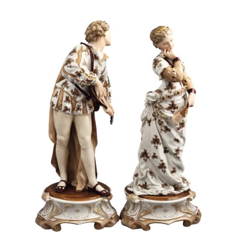 VOLKSTEDT RICHARD ECKERT LARGE PORCELAIN MUSICIAN FIGURES C 1894 - ADDITIONAL PHOTO 4